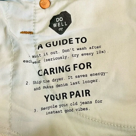 Madewell Skinny Jeans 9" High Rise Women's Size 29 Stretch Dark Wash - Picture 5 of 5